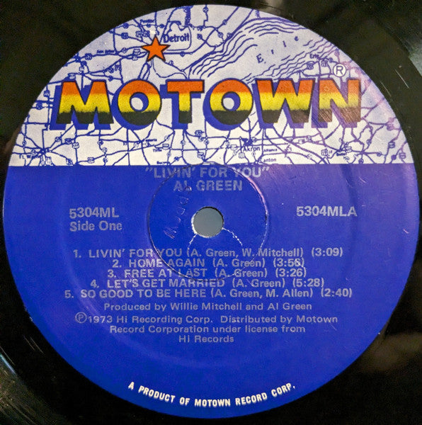 Al Green : Livin For You (LP, Album, RE)