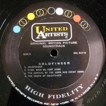 John Barry : Goldfinger (Original Motion Picture Soundtrack) (LP, Album, Mono, Pit)