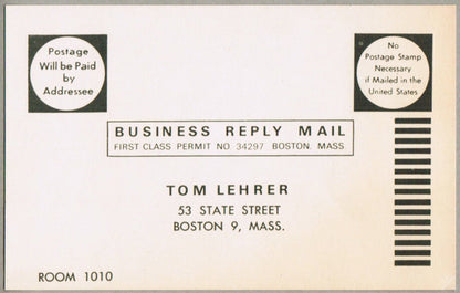 Tom Lehrer : An Evening Wasted With Tom Lehrer (LP, Album, Mono, Roc)