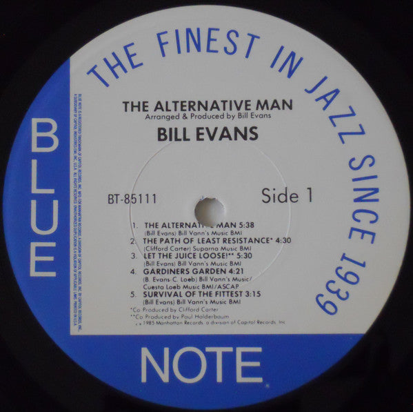 Bill Evans (3) : The Alternative Man (LP, Album, Jac)