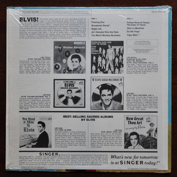 Elvis Presley : Singer Presents Elvis Singing "Flaming Star" And Others (LP, Comp, Roc)