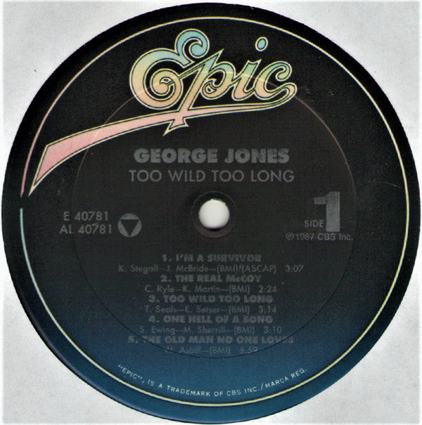 George Jones (2) : Too Wild Too Long (LP, Album)
