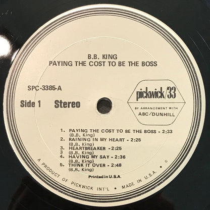 B.B. King : Paying The Cost To Be The Boss (LP, Comp)