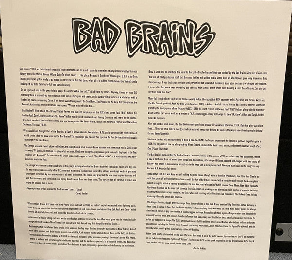 Bad Brains : Omega Sessions (12", S/Sided, EP, RE, RM, Gre)