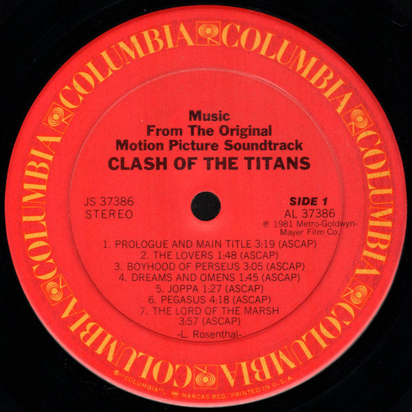 Laurence Rosenthal : Clash Of The Titans (Music From The Original Motion Picture Soundtrack) (LP)