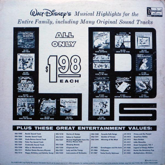 Jiminy Cricket And Rica Moore : Walt Disney's Multiplication And Division (LP, Album, RP)