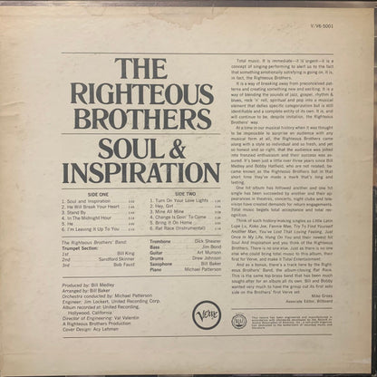 The Righteous Brothers : Soul & Inspiration (LP, Album, Mono)