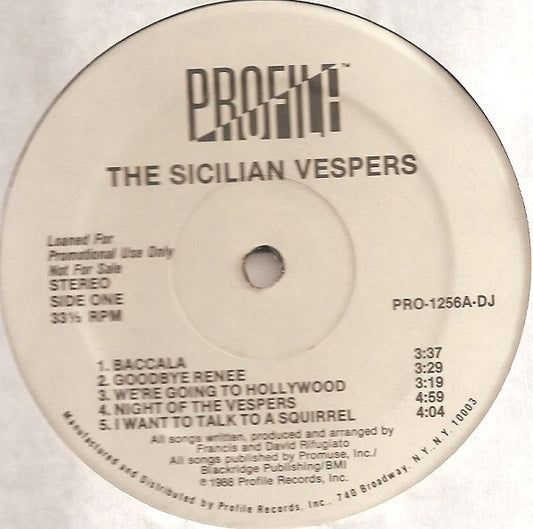 The Sicilian Vespers : The Sicilian Vespers (LP, Album, Promo)