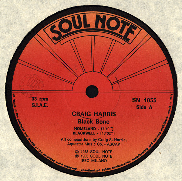 Craig Harris (3) : Black Bone (LP, Album)