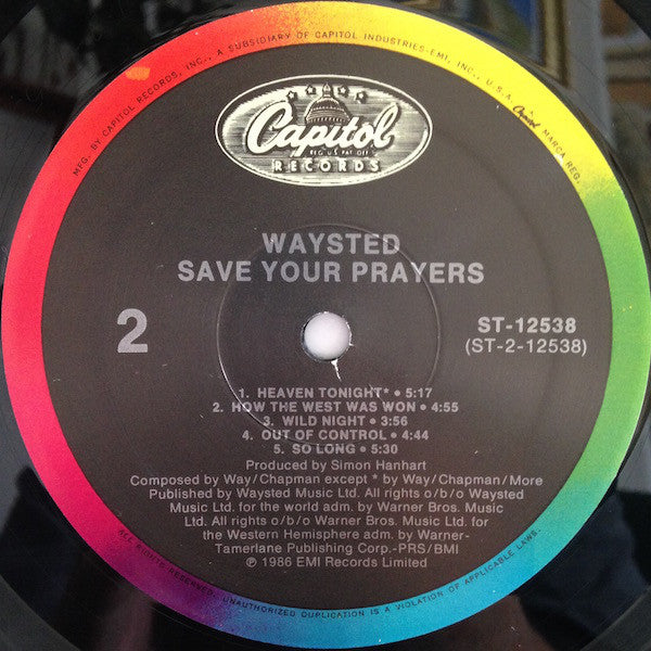 Waysted : Save Your Prayers (LP, Album)