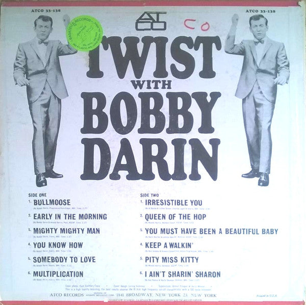 Bobby Darin : Twist With Bobby Darin (LP, Album, Mono)