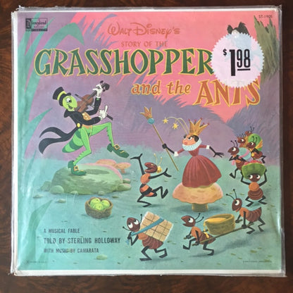 Sterling Holloway And Camarata* : Walt Disney's Story Of The Grasshopper And The Ants (LP, Album)
