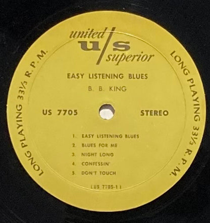 B.B. King : Easy Listening Blues (LP, RE)