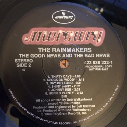The Rainmakers (2) : The Good News And The Bad News (LP, Album, Promo)