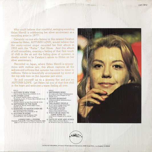 Helen Merrill : Autumn Love (LP, Album, RE)