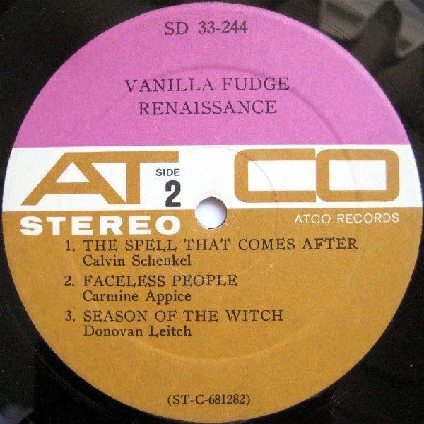 Vanilla Fudge : Renaissance (LP, Album, Pre)