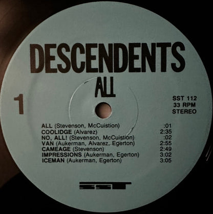 Descendents : All (LP, Album, RE)
