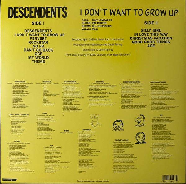 Descendents : I Don't Want To Grow Up (LP, Album, RE)