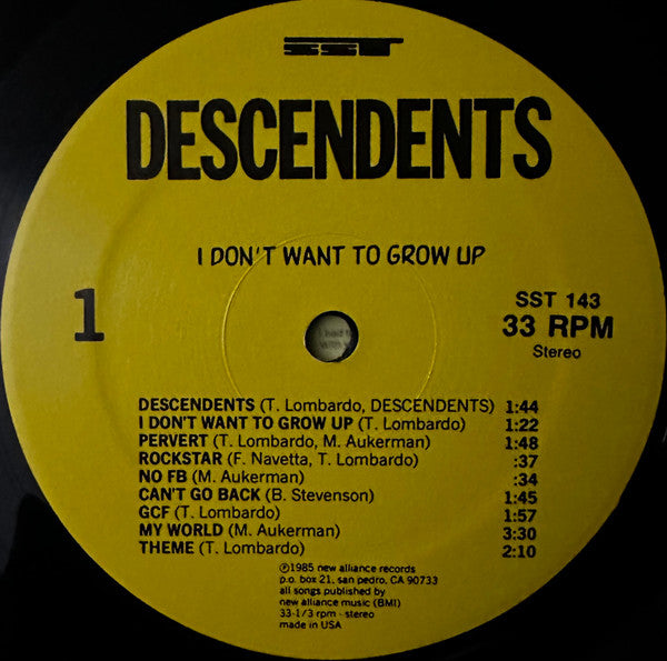 Buy Descendents : I Don't Want To Grow Up (LP, Album, RE