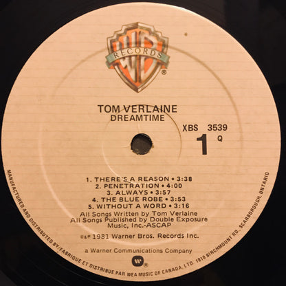Tom Verlaine : Dreamtime (LP, Album)