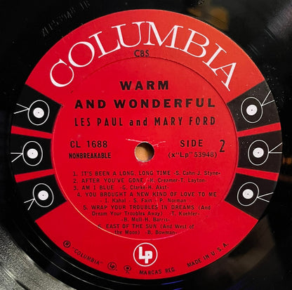 Les Paul & Mary Ford : Warm And Wonderful (LP, Album, Mono, Pit)