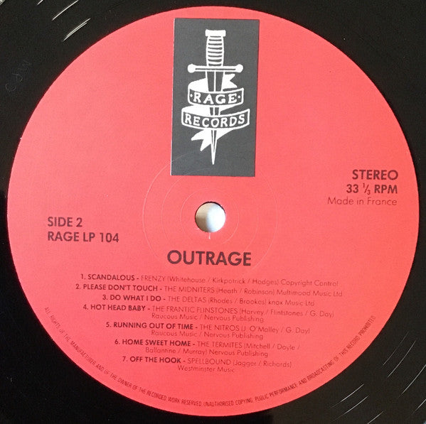 Various : Outrage Vol 1 (LP, Comp)