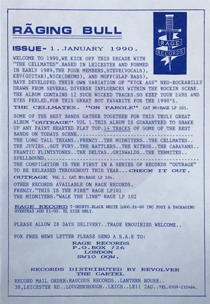 Various : Outrage Vol 1 (LP, Comp)