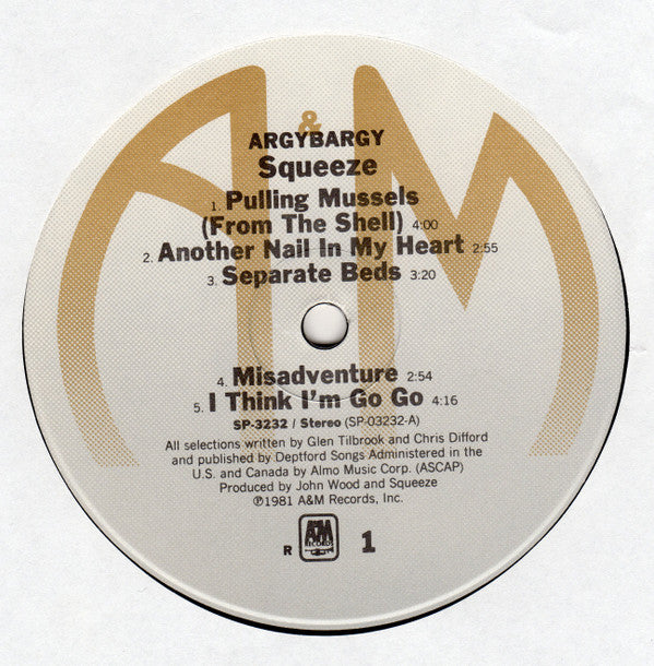 Squeeze (2) : Argybargy (LP, Album, RE, R -)