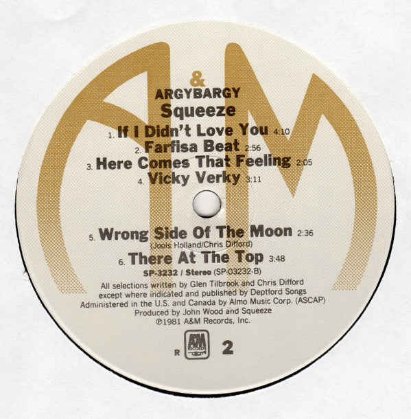 Squeeze (2) : Argybargy (LP, Album, RE, R -)