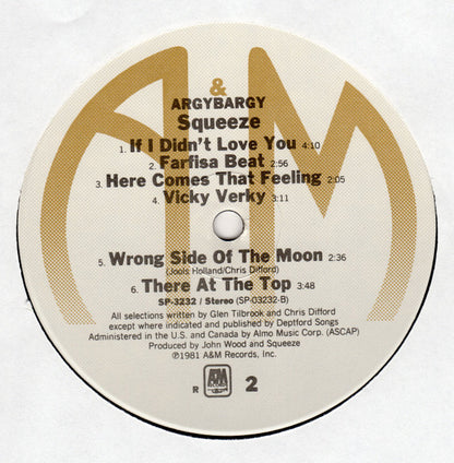 Squeeze (2) : Argybargy (LP, Album, RE, R -)
