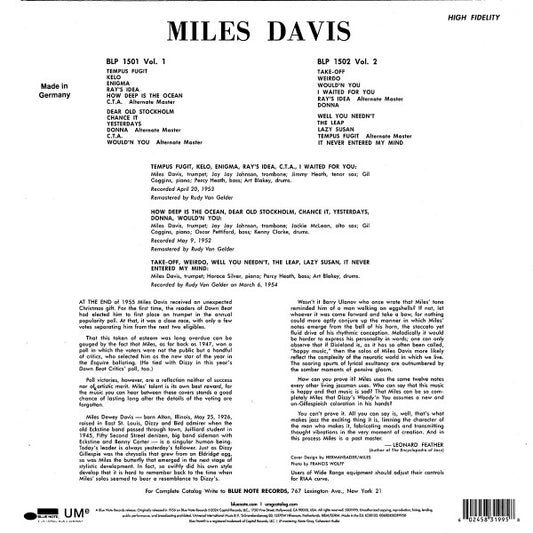 Miles Davis : Volume 2 (LP, Comp, Mono, RE, 180)