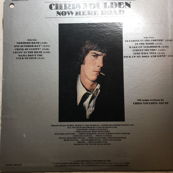Chris Youlden : Nowhere Road (LP, Album, AL )