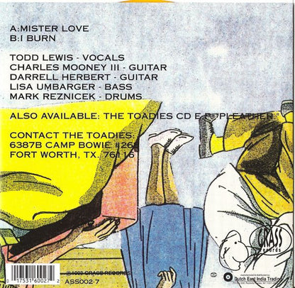 Toadies : Mister Love (7", Single, Yel)