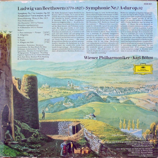 Ludwig Van Beethoven, Wiener Philharmoniker ∙ Karl Böhm : Symphonie Nr. 7 (LP)