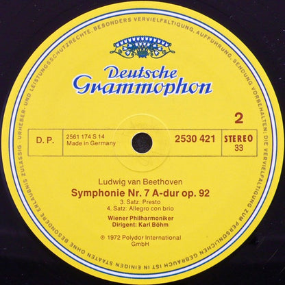 Ludwig Van Beethoven, Wiener Philharmoniker ∙ Karl Böhm : Symphonie Nr. 7 (LP)