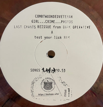 Combatwoundedveteran : I Know A Girl Who Develops Crime Scene Photos (LP, Album, Ltd, RE, Bro)