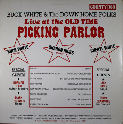 Buck White & The Downhome Folks* : In Person (At Randy Wood's Old Time Picking Parlor) (LP, Album, All)