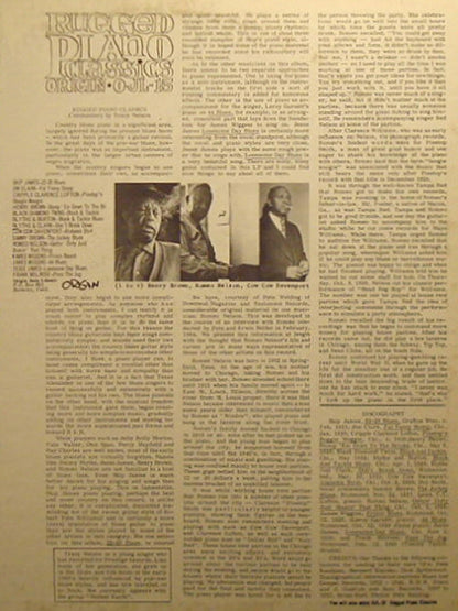 Various : Rugged Piano Classics: 1927-39 (LP, Comp)