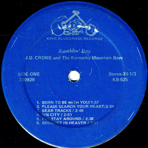 J.D. Crowe And The Kentucky Mountain Boys : Ramblin' Boy (LP, Album, RE)