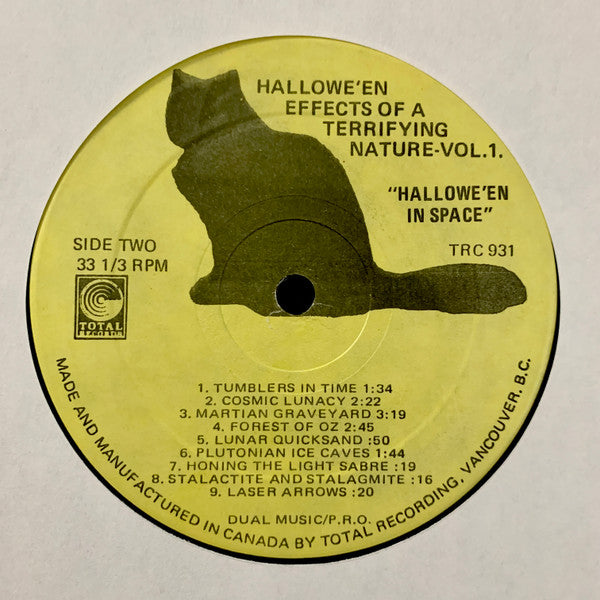 Jane Gipps And Ralph Harding : Halloween Sound Effects (Music And Effects Of A Terrifying Nature) (LP)