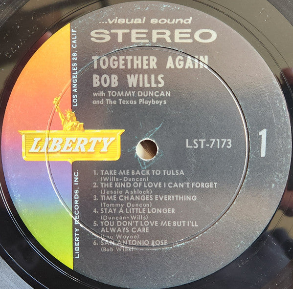 Bob Wills / Tommy Duncan* And The Texas Playboys : Together Again (LP, Album, Ind)