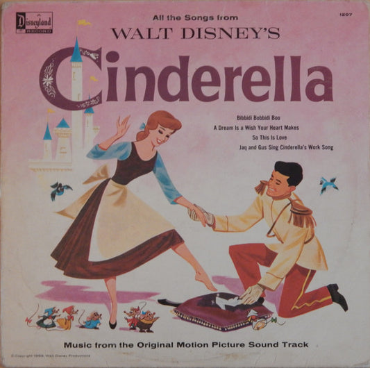 Various : Walt Disney's Cinderella (LP, Album, Mono, RE, RP, Pin)