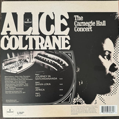 Alice Coltrane : The Carnegie Hall Concert (2xLP, Album, Opa)