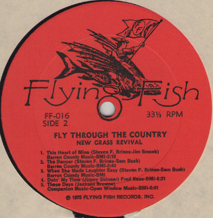New Grass Revival : Fly Through The Country (LP, Album, Red)