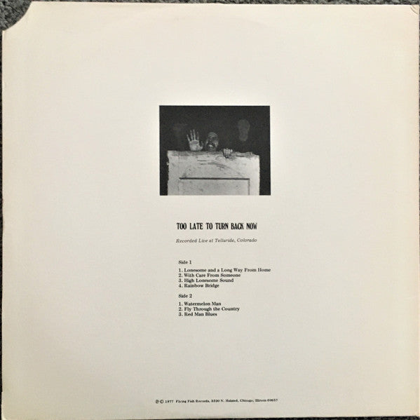New Grass Revival : Too Late To Turn Back Now (LP, Album, Red)