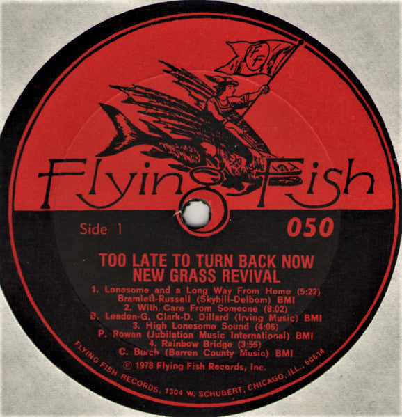 New Grass Revival : Too Late To Turn Back Now (LP, Album, Red)
