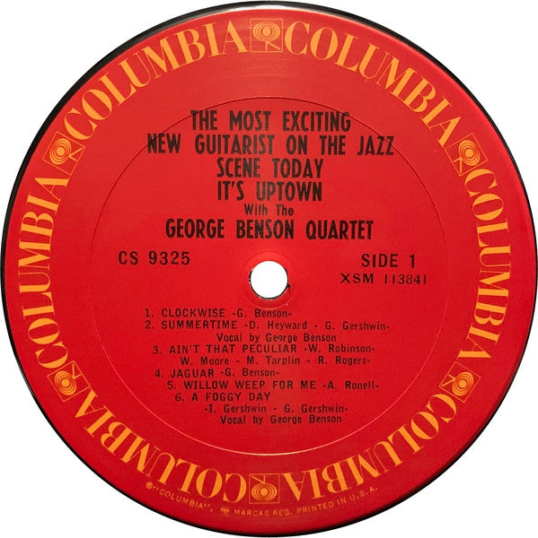 The George Benson Quartet : It's Uptown (LP, Album, RE, Pit)