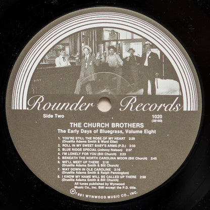 The Church Brothers : The Early Days Of Bluegrass - Volume 8 (LP, Comp)