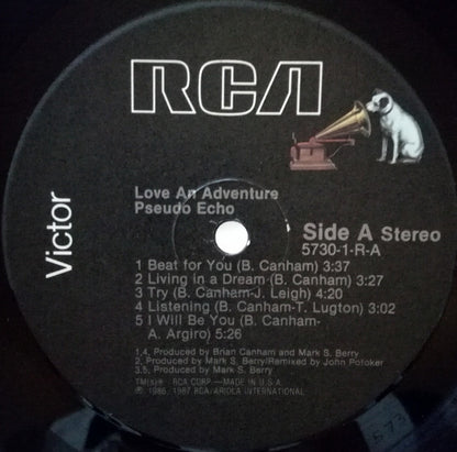 Pseudo Echo : Love An Adventure (LP, Album, Ind)