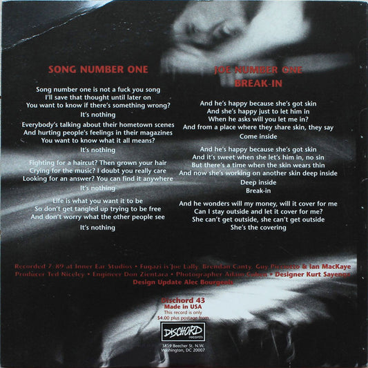 Fugazi : 3 Songs (7", EP, RE, $4 )